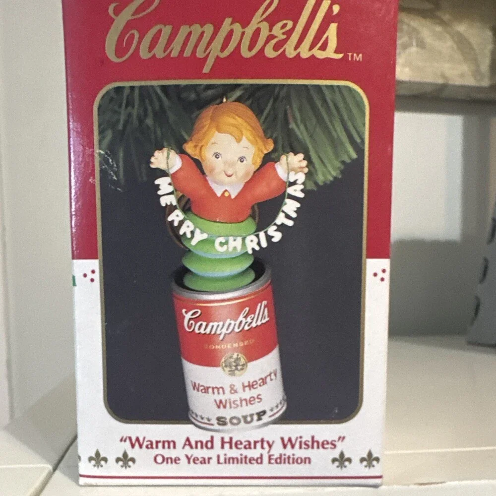 Campbell's Warm And Heath Wishes Soup Christmas Ornament